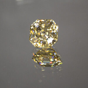 Lab Moissanite - Asscher Design - 9.5mm - Champagne color -   Precision Faceted by Hawk